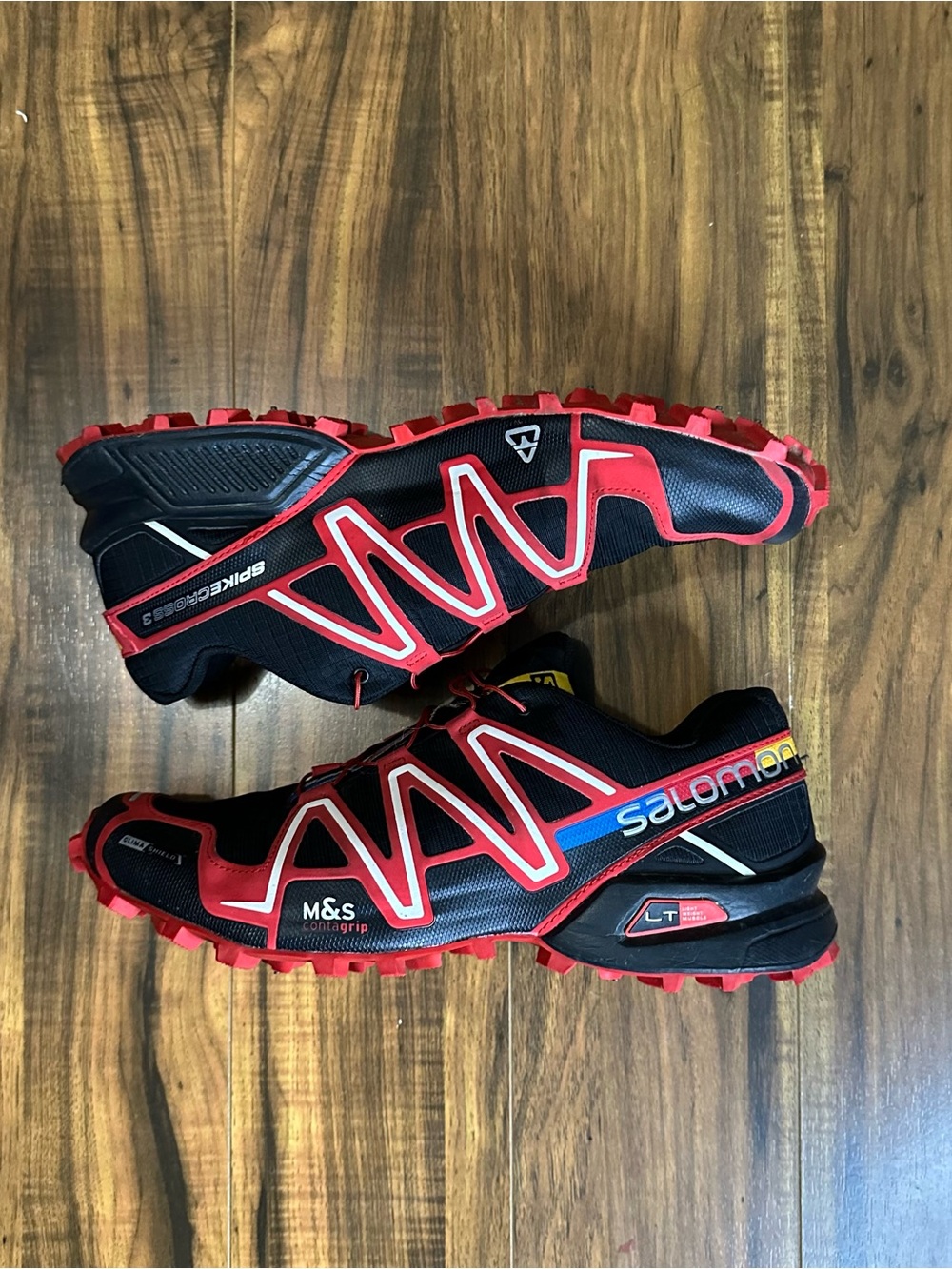 Salomon Men's Spike cross 3  Shoes - Black and Red